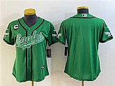 Women's Philadelphia Eagles Blank Green With 3-Star C Patch Cool Base Stitched Baseball Jersey(Run Small),baseball caps,new era cap wholesale,wholesale hats